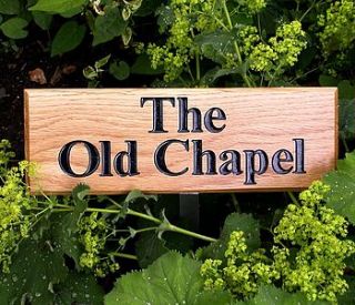 personalised oak house sign by england signs