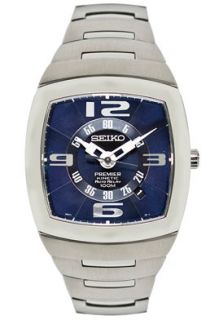 Seiko SNG037P1  Watches,Mens Kinetic Auto Relay Stainless Steel w/ Blue Dial, Casual Seiko Kinetic Watches