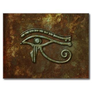Eye of Horus Grunge Rust Post Card