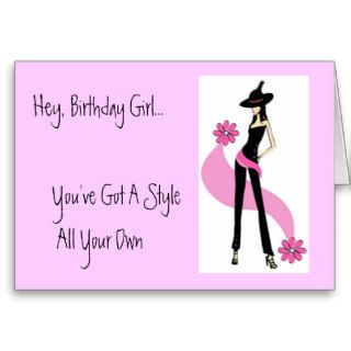 Diva With Style Birthday Card