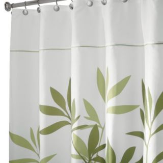 InterDesign Leaves Long  Shower Curtain   Green