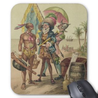The Landing of Columbus 1492 Mouse Pad
