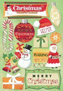 Karen Foster Design Acid and Lignin Free Scrapbooking Sticker Sheet, Christmas Time
