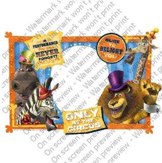 6" ~ Madagascar Only at the Circus Photo Frame Birthday ~ Edible Image Cake/Cupcake Topper  Grocery Gourmet Food Cooking Baking Supplies Icings  Grocery & Gourmet Food
