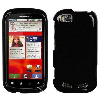 Black Rubberized Crystal Hard Case Cover for T Mobile Motorola Cliq 2 Android Mobile Phone Cell Phones & Accessories