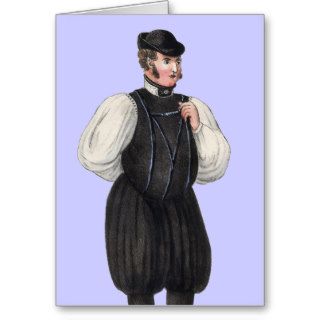 A German Thuringia in Traditional Dress Greeting Card