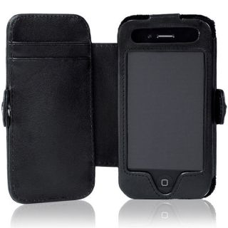 Knomo Black Leather iPhone 4 Folio Case      Electronics
