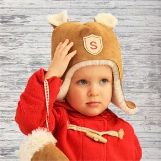 personalised luxury sheepskin bear cub hat by born bespoke