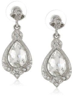 Nina 'Ani' Pear Crystal Drop Earrings Jewelry