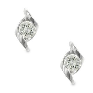 CTW. Sirena™ Diamond Solitaire Earrings in 14K White Gold