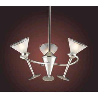 Martini Glass 3 Light Mini Chandelier