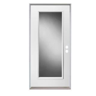 ReliaBilt Full Lite Prehung Inswing Steel Entry Door (Common 32 in x 80 in; Actual 33 in x 81 in)
