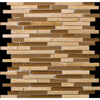 Emser Lucente Tromba Mixed Material Mosaic Wall Tile (Common 12 in x 12 in; Actual 13.14 in x 13.38 in)