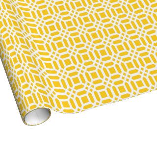 Yellow Lattice Wrapping Paper