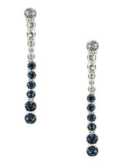 Hot Montana & Clear Crystal Earrings by Swarovski Jewelry