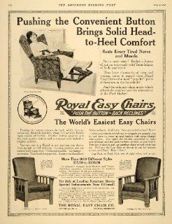 1918 Ad Royal Easy Chair Recliner Furniture Sturgis   Original Print Ad  