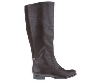 Isaac Mizrahi Live Gored Back Smooth Leather Riding Boots —