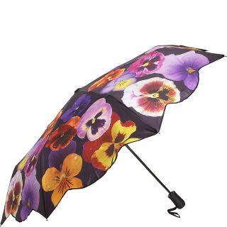 Galleria Pansies Auto Folding Umbrella
