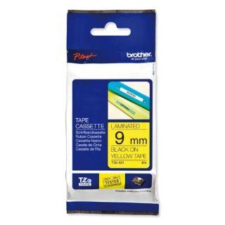 Brother TZe 621 Laminated 9mm Tape Cassette (Black on Yellow)  Photo Storage And Presentation Materials Supplies  Camera & Photo