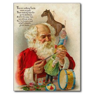Victorian Santa Christmas Postcards