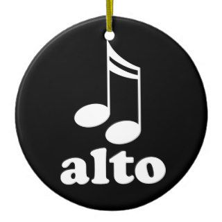 Alto Music Notes Choir Award Gift Ornaments