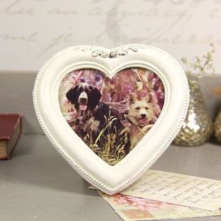 antique cream heart photo frame by lisa angel homeware and gifts