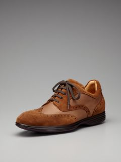 Suede Wingtip Sneakers by Isaia
