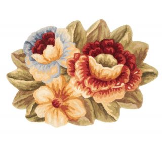Royal Palace Floral Bouquet 27 x 39 Oval Wool Rug —