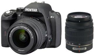 Pentax K R 12.4 MP Digital SLR Camera with 3.0 Inch LCD and 18 55mm f/3.5 5.6 and 50 200mm f/4 5.6 Lenses (Black)  Used Dslr Camera  Camera & Photo