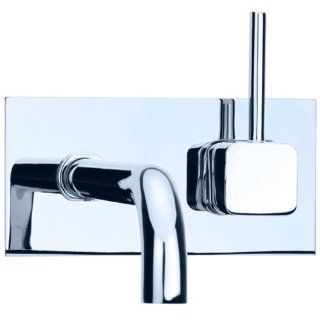 Cifial 224.152.625 Techno Quadra 25 Wall Mount Lavatory Faucet, Polished Chrome   Touch On Bathroom Sink Faucets  