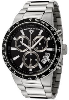 Swiss Legend 10057 11 BB  Watches,Mens Endurance Chronograph Black Dial Stainless Steel, Chronograph Swiss Legend Quartz Watches