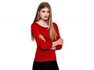 red merino blouse by ronit zilkha by lullilu