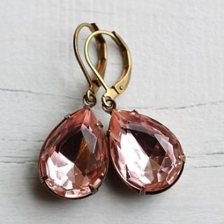 dusky pink earrings by silk purse, sow's ear