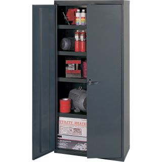 Edsal Welded Vault Cabinet — 36in.W x 24in.D x 84in.H, Model# VC1504G  Storage Cabinets