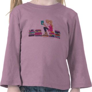 Barbie Reading Surrounded By Stacks Of Books Tshirts