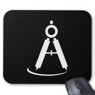 Drafting Compass Pictogram Mousepad