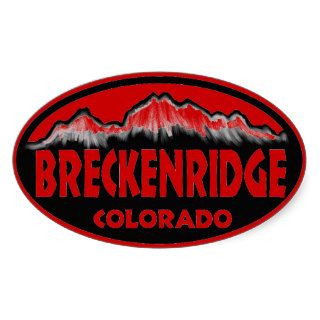 Breckenridge Colorado red oval stickers