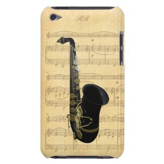 Gold Black Saxophone Sheet Music iPod Touch 4G iPod Case Mate Case