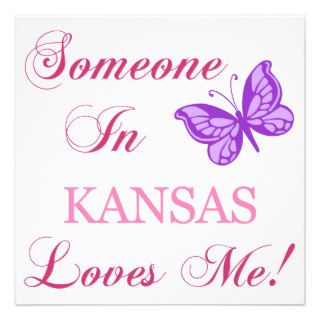 Kansas State (Butterfly) Custom Announcements