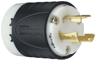 Pass & Seymour L630PCCV3 Industrial Specification Grade Turn Lock Plug, 30 Amp 125 volt Two Pole 3 Wire   Electric Plugs  
