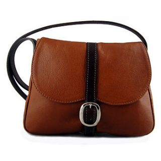 handcrafted saddle bag   tan & chocolate by freeload leather accessories