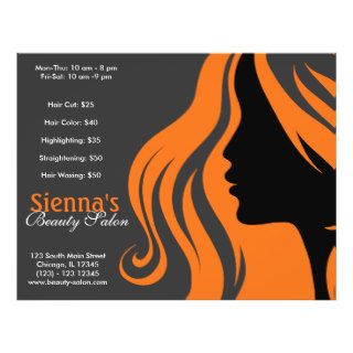 Hairdresser (Orange) Flyer Design