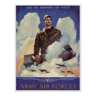 Vintage U.S. Army Air Forces Recruitment Poster