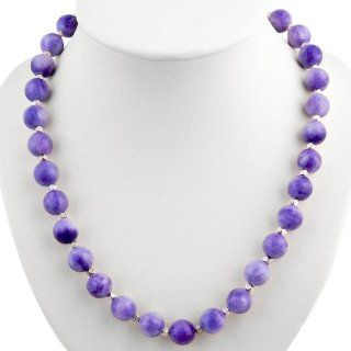 EXP Handmade Purple Agate Necklace With Faceted Accent Beads Chain Necklaces Jewelry