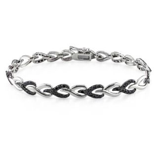 black diamond heart bracelet in sterling silver $ 349 00 add to bag