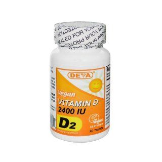 Deva Vegan Vitamin D    2400 IU   90 Tablets Health & Personal Care