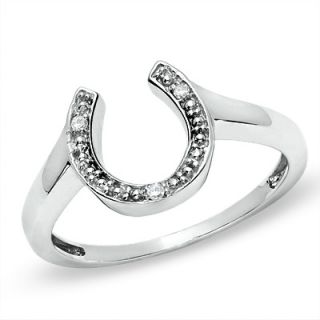 horseshoe ring in 10k white gold orig $ 299 00 219 99 ring size