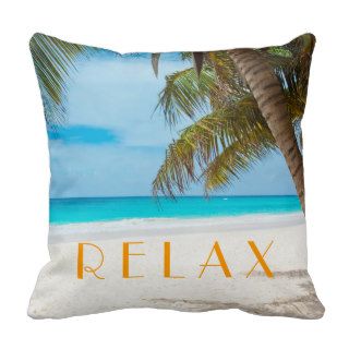 Relax Tropical Beach Pillow