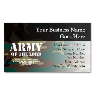 Army of the Lord, Bible Scripture Camo Business Card