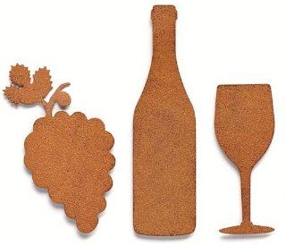Demdaco Embellish Your Story Rustic Wine Magnets Set of 3 Refrigerator Magnets Kitchen & Dining